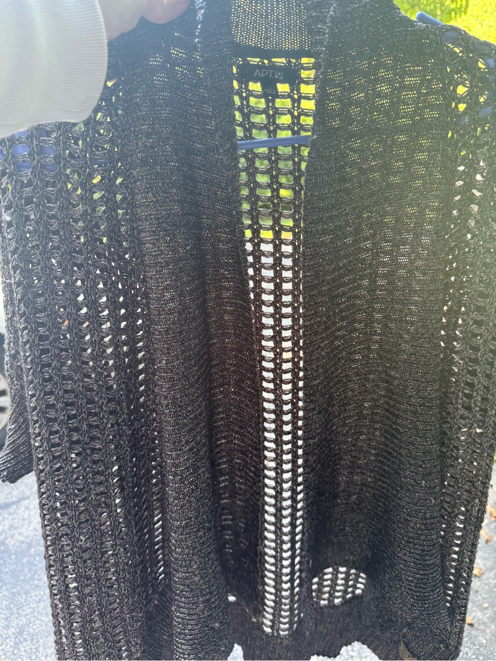 Apt. 9 Black Open-Weave Knit Cardigan